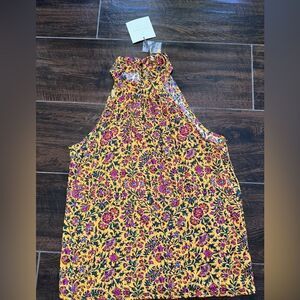 Cynthia Rowley Tunic High Neck Sleeveless Floral Size Large NWT